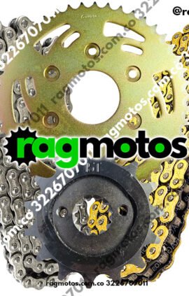 kit arrastre original bajaj ktm dominar 250 dominar 400 duke 390 cadena reforzada dorada orrinada