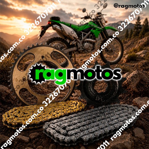 kit arrastre original kawasaki klx 150 L J cadena reforzada orrinada dorada repuesto moto