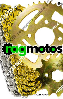kit arrastre original tvs hunk 160 cadena reforzada dorada orrinada repuesto moto