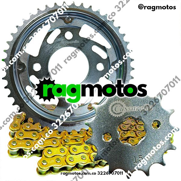 kit arrastre original honda xblade 160 cadena reforzada dorada orrinada